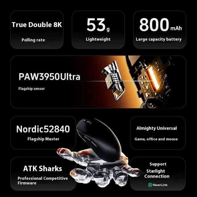 VXE ATK Dragonfly A9 / A-9 Series Lightweight Wireless Gaming Mouse