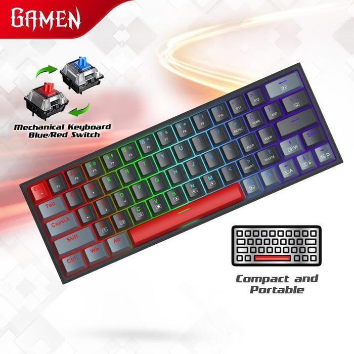 Gamen Titan V / 5 Wired Gaming Keyboard Kabel 60% Mechanical Titan Lite