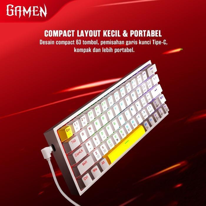 Gamen Titan V / 5 Wired Gaming Keyboard Kabel 60% Mechanical Titan Lite