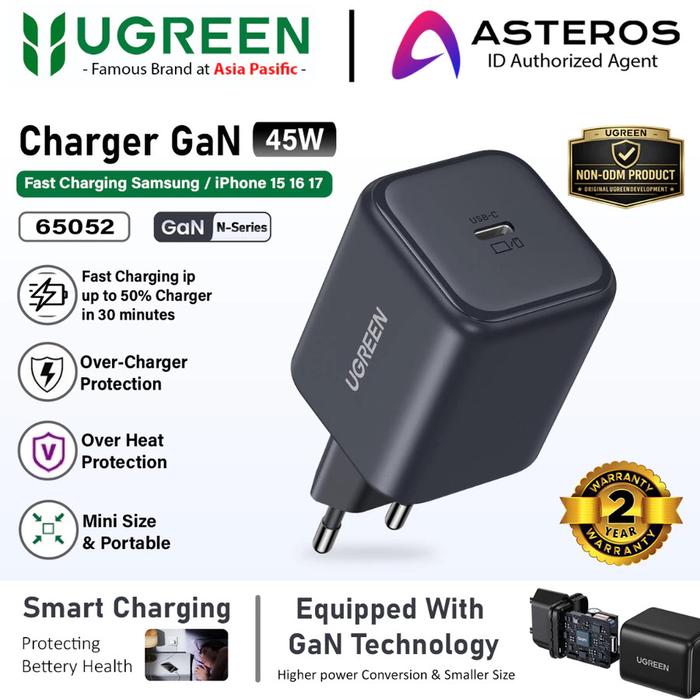 UGREEN GAN-N Charger 45w 20w Type c Lightning for iPhone