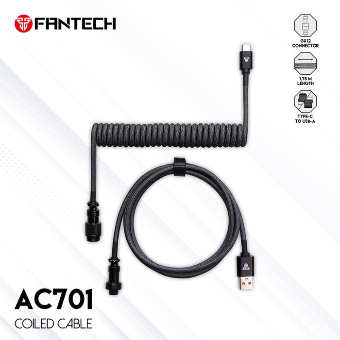 Fantech AC701 / AC-701 Coiled Cable For Mechanical Gaming Keyboard