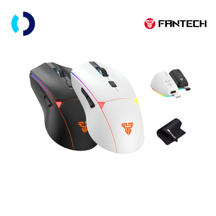 Fantech WG7V2RD / WG7-V2 RD / WG-7V2RD / WG7 V2 RD Crypto II / Crypto 2 Wireless Gaming Mouse With ARGB Gaming Optical Sensor