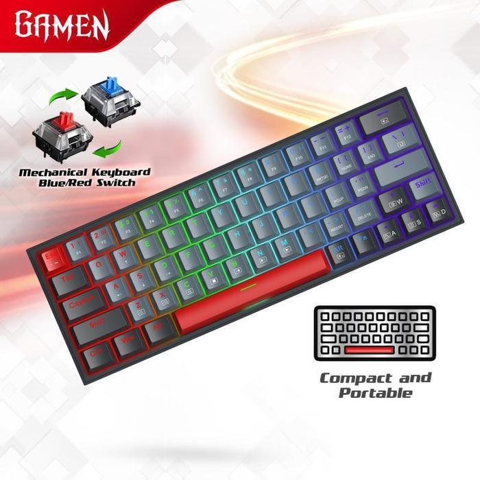 Gamen Titan V / 5 Wired Gaming Keyboard Kabel 60% Mechanical Titan Lite
