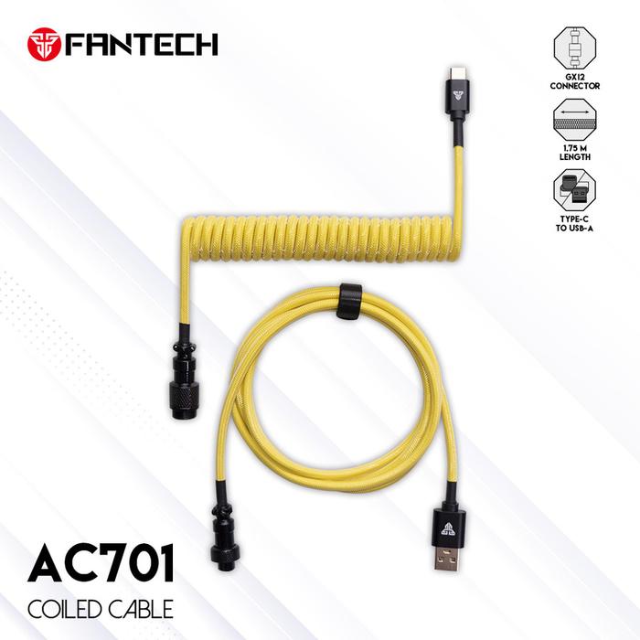 Fantech AC701 / AC-701 Coiled Cable For Mechanical Gaming Keyboard