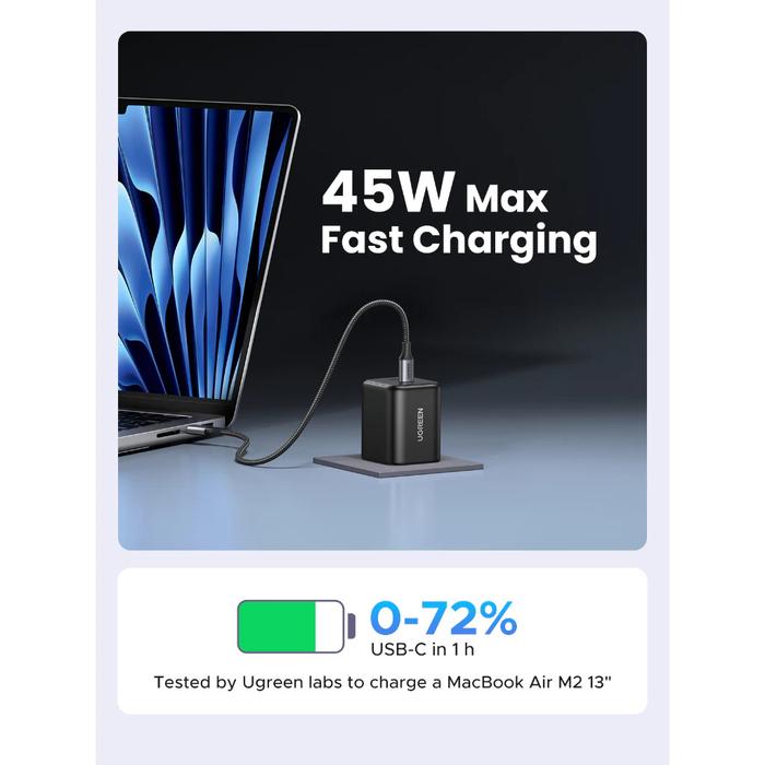 UGREEN GAN-N Charger 45w 20w Type c Lightning for iPhone