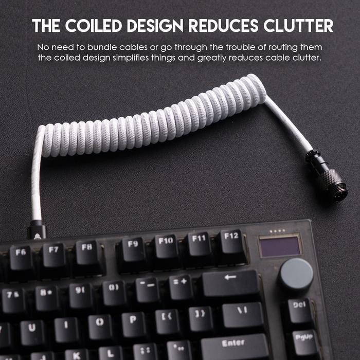 Fantech AC701 / AC-701 Coiled Cable For Mechanical Gaming Keyboard