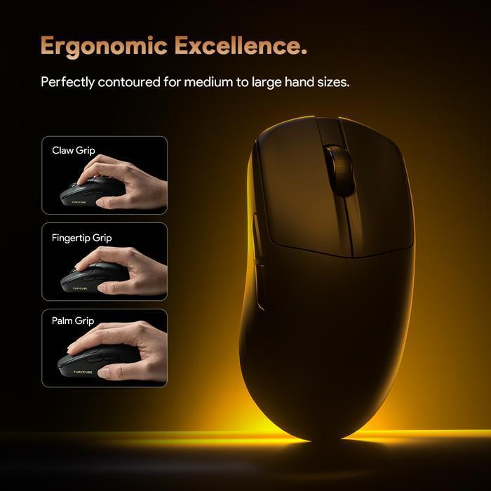 FURYCUBE G13S / G-13S / G13-S Mouse Gaming Swappable Battery Wireless Mouse PAW3311 Lightweight