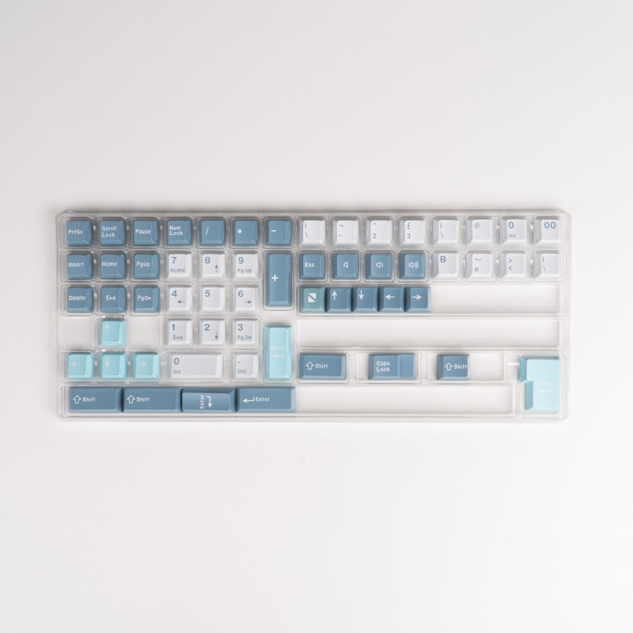 Noir Azure Keycaps PBT Doubleshot Cherry