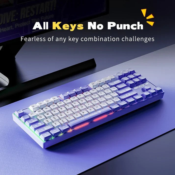 Ajazz AK870 / AK-870 Lite MC TKL Mechanical Keyboard Wired Rainbow