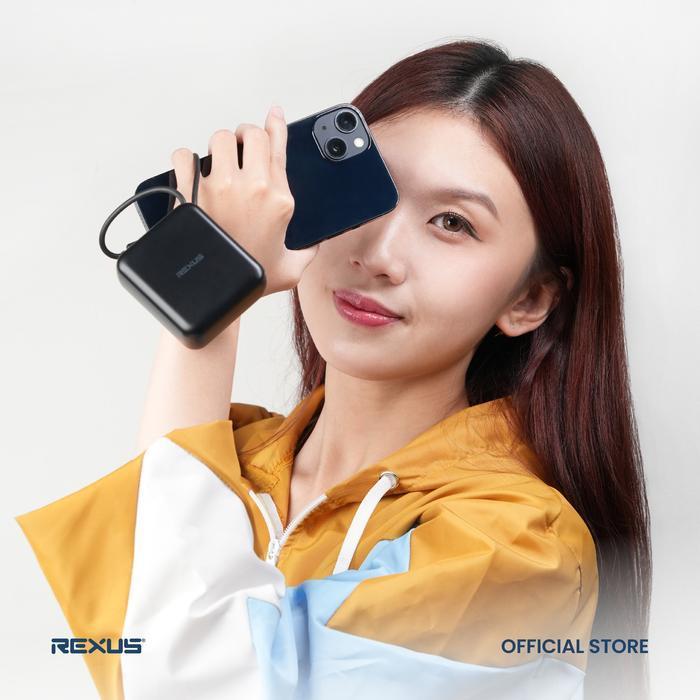 Rexus PBW30 / PBW-30 Travel Powerbank 10000mAh Built-in 20W Type C Cable Fast Charging