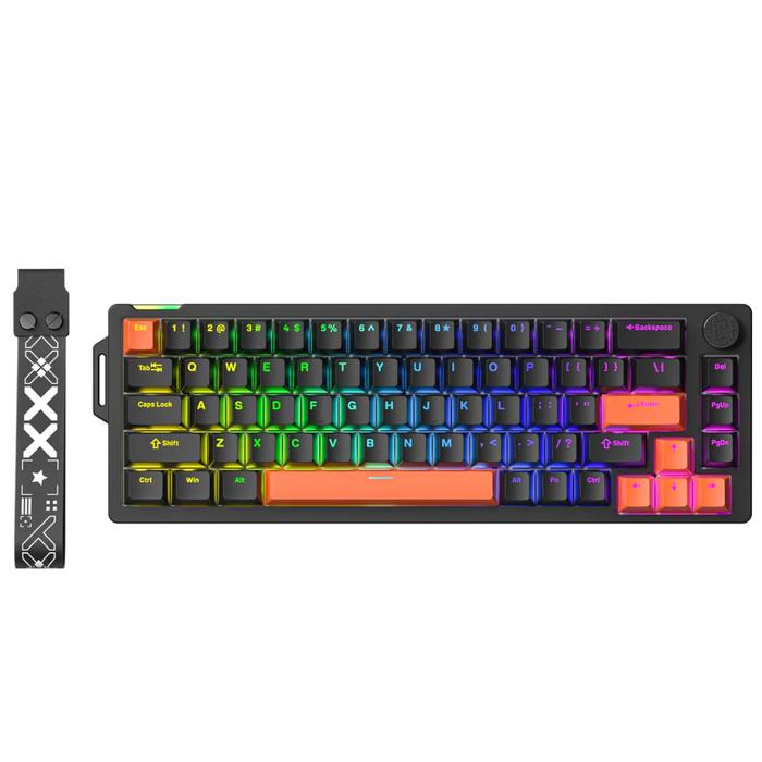 FURYCUBE V68 / V-68 Mechanical Gaming Keyboard 3-5pin Hotswap Metal Knob Rgb Backlit Wired Office Keyboard