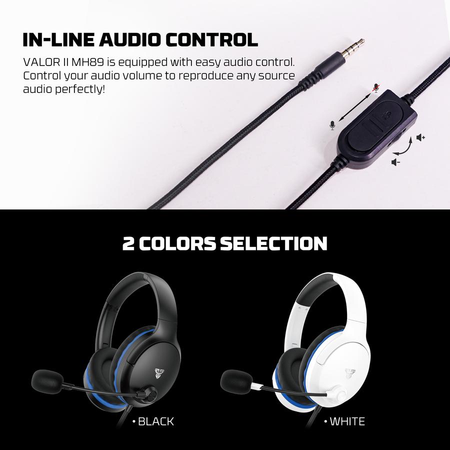 Fantech MH89 / MH-89 Valor II Headset Gaming PC kabel 3.5mm TRRS Jack Headphone Multi Platform