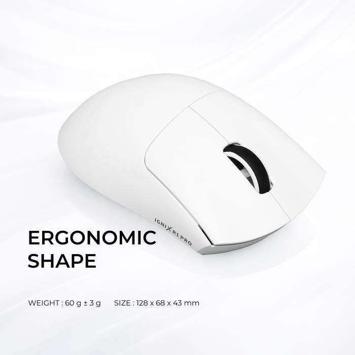 Vortexseries IGNIX R1 / R1 Pro Vortex Wireless Gaming Mouse 3in1 Connection Ergo PixArt PAW 3311 / 3395 PRO