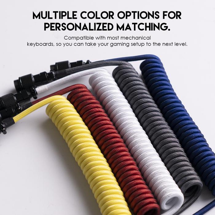 Fantech AC701 / AC-701 Coiled Cable For Mechanical Gaming Keyboard