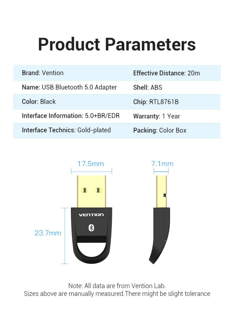 Vention USB Bluetooth 5.0 Dongle