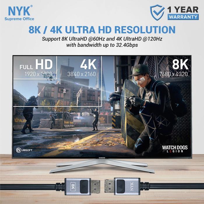 NYK Kabel Display Port to Display Port