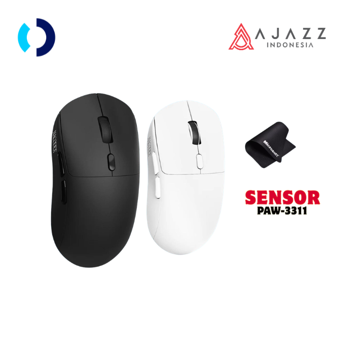 AJAZZ NJ07 / NJ-07 Gaming Mouse PAW-3311 Lightweight Tri-mode Connection 1000Hz Polling Rate