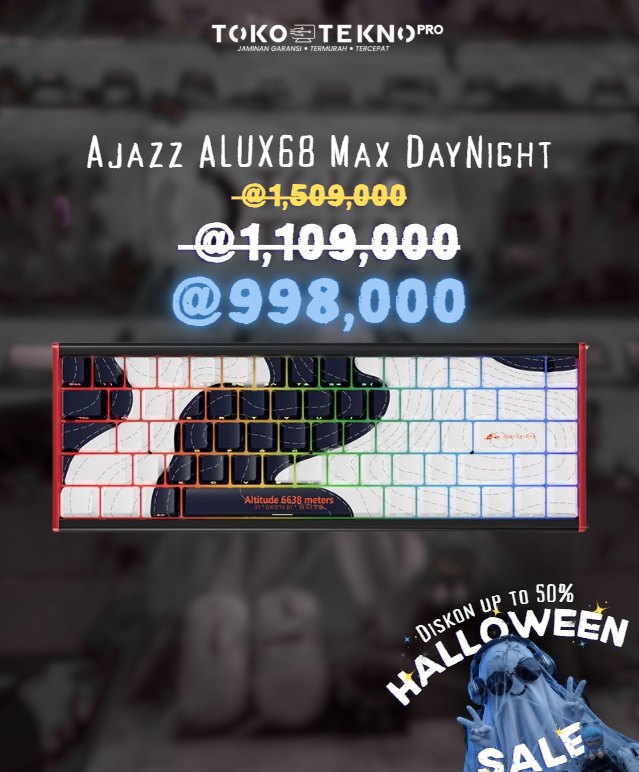 WEB SALE EXCLUSIVE! HALLOWEEN SALE Ajazz ALUX68 Max DayNight