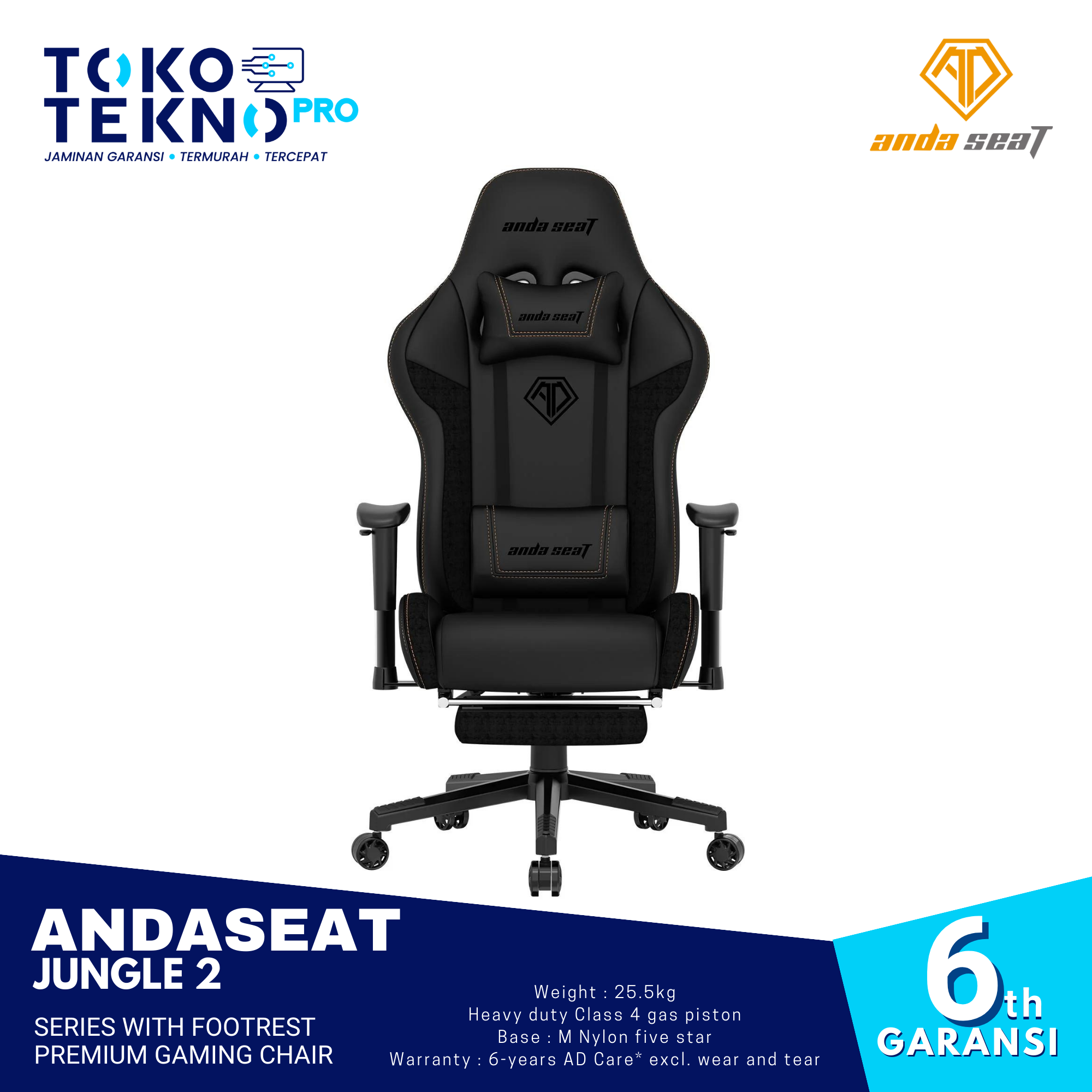 Andaseat Jungle 2 Series With Footrest Premium Gaming Chair