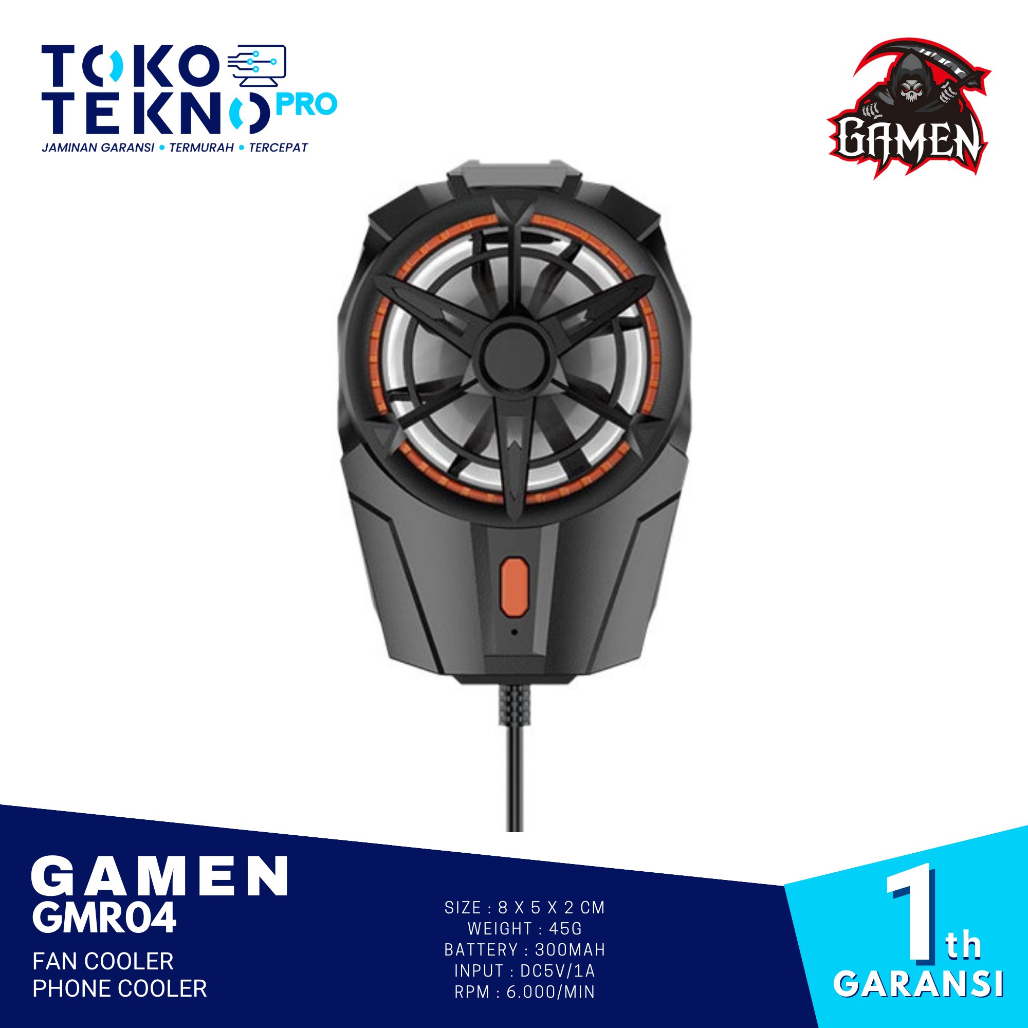 Gamen GMR04 Fan Cooler Phone Cooler Kabel Pendingin Kipas