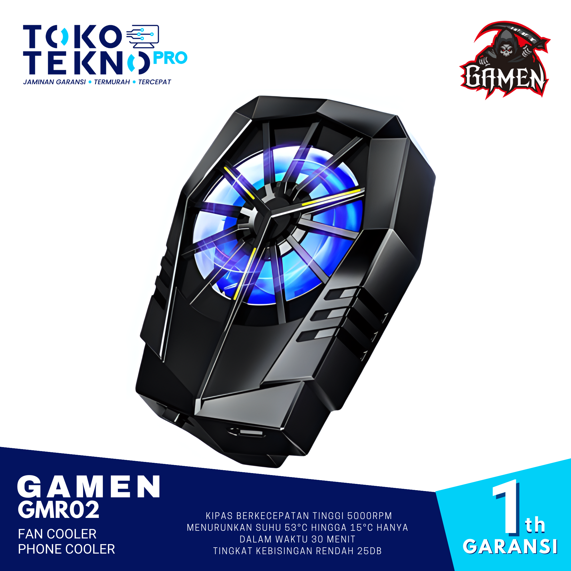 GAMEN GMR02 Fan Cooler Radiator Pendingin HP Cooling Fan Gaming