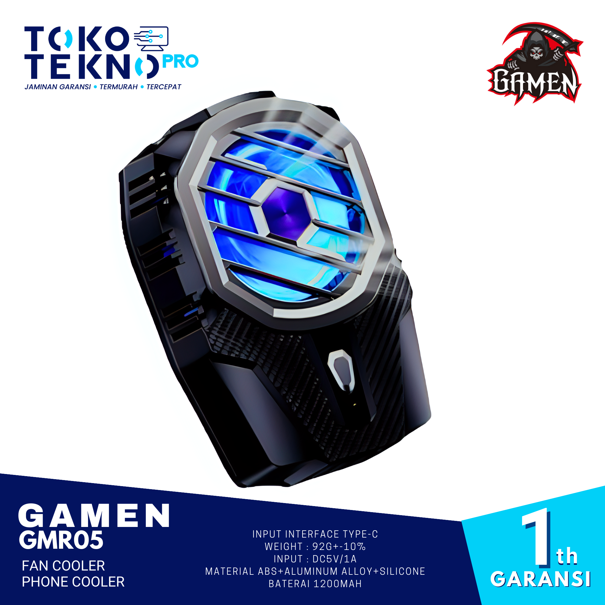 Gamen GMR05 Phone Cooler Fan Cooler Kipas Pendingin