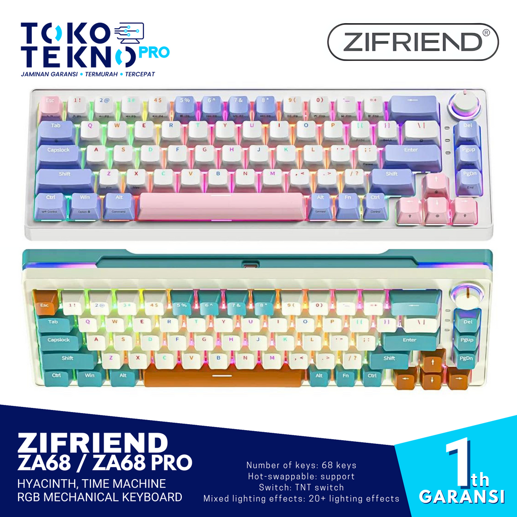 Zifriend ZA68 / ZA68 Pro Hyacinth Time Machine RGB Mechanical