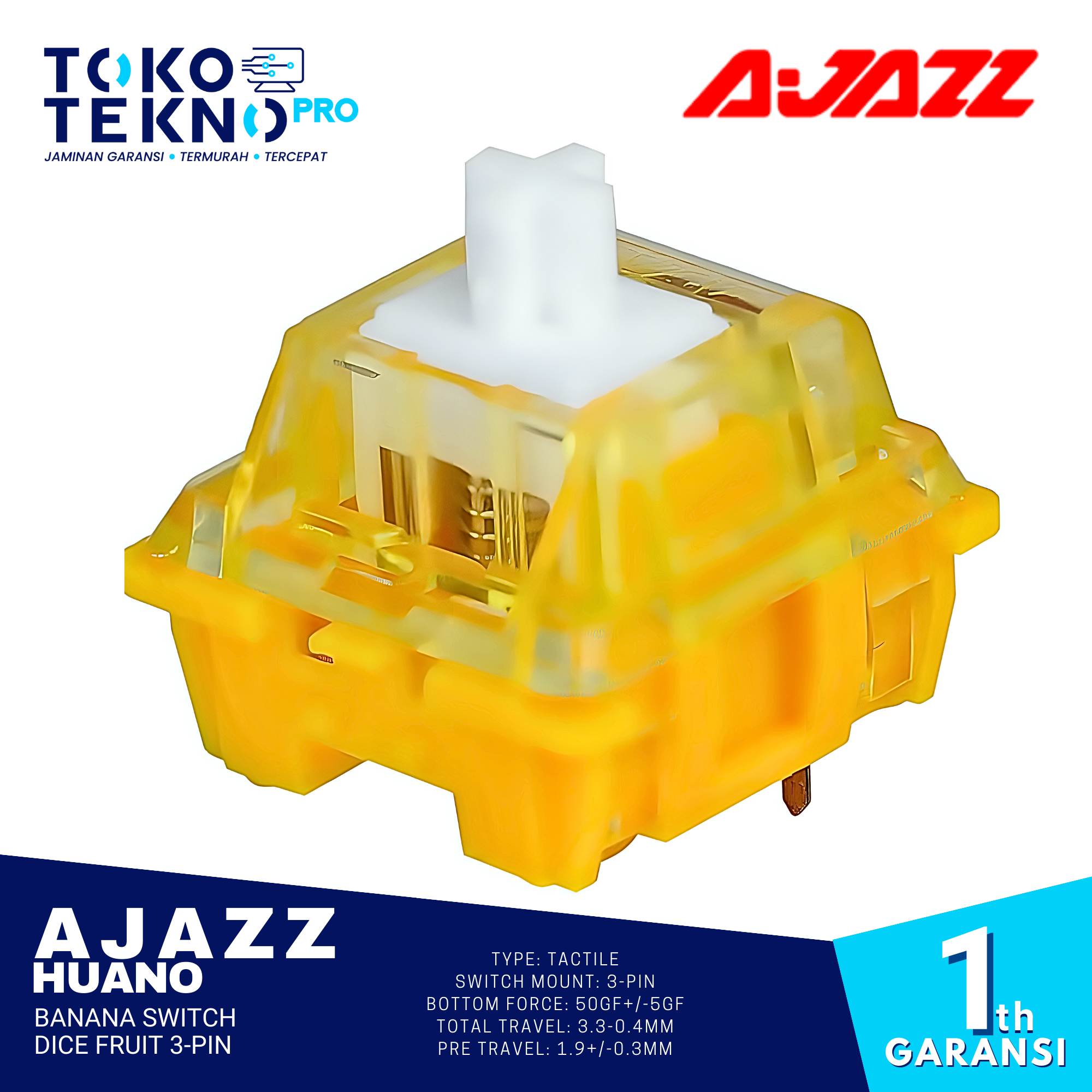 AJAZZ x Huano Banana Switch Dice Fruit 3-Pin