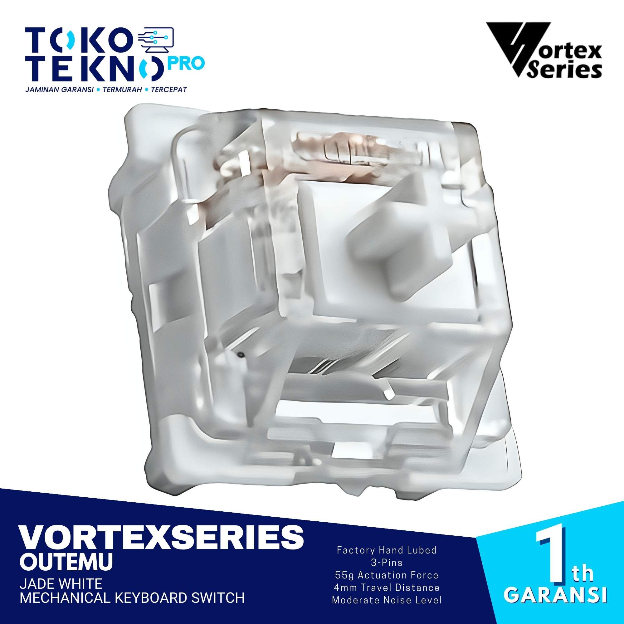 VortexSeries Outemu Jade White Mechanical Keyboard Switch