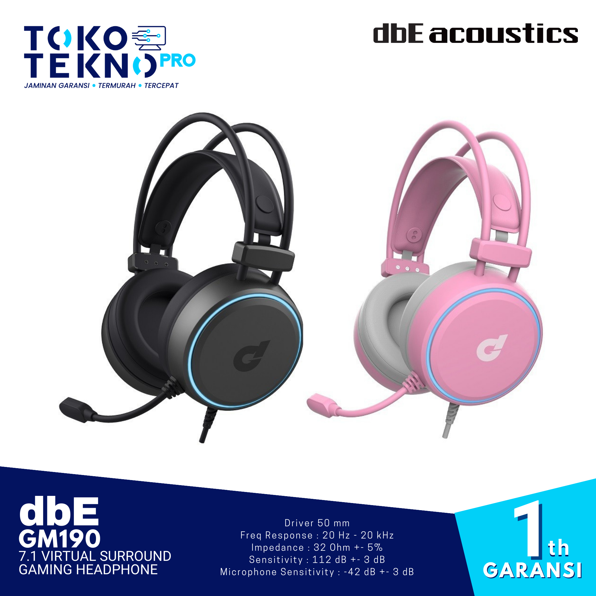 dbE GM190 7.1 Virtual Surround Gaming Headphone