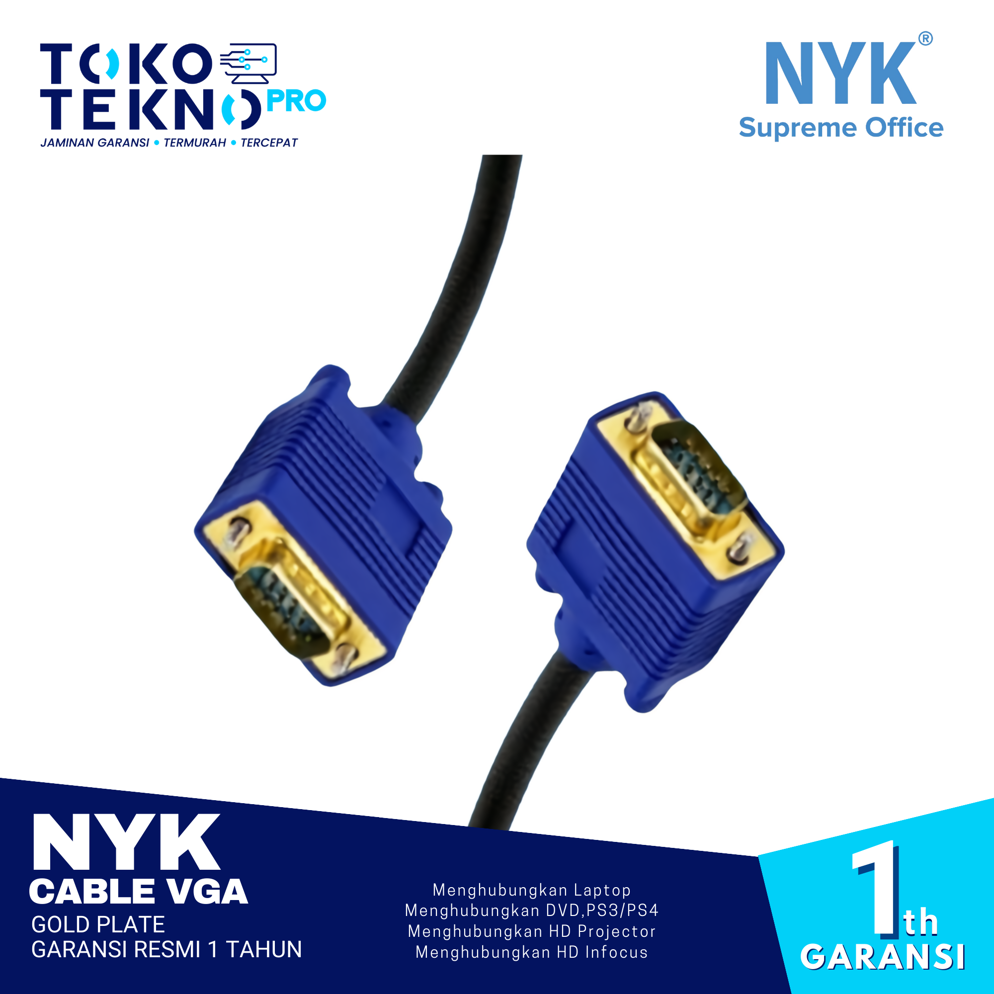 NYK Kabel VGA Gold Plate