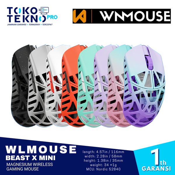 WLmouse / WL Mouse Beast X Mini Magnesium Wireless Gaming Mouse WLmouse / WL Mouse Beast X Mini Magnesium Wireless Gaming Mouse