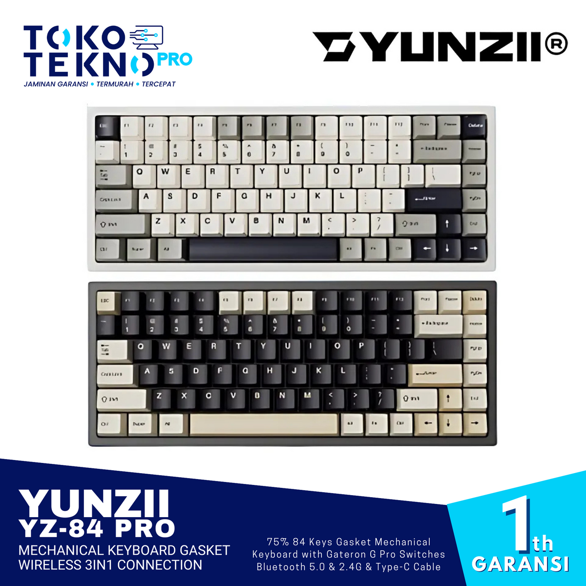 Yunzii YZ84 Pro / YZ-84 Pro Mechanical Keyboard Gasket Wireless