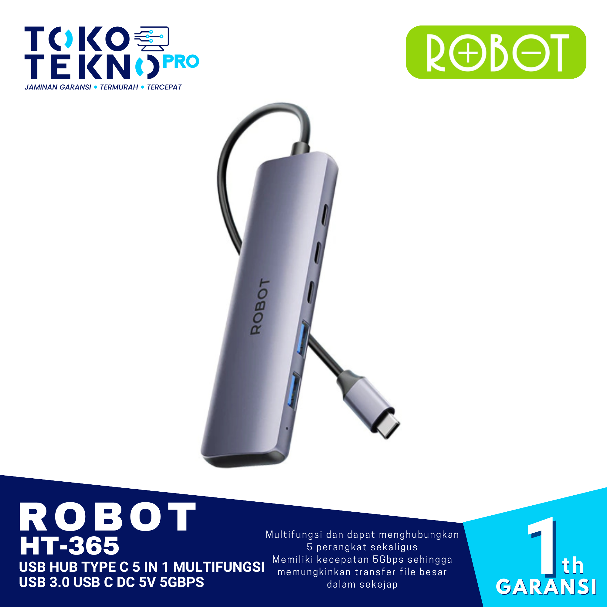 Robot HT365 (5in1) Type-C