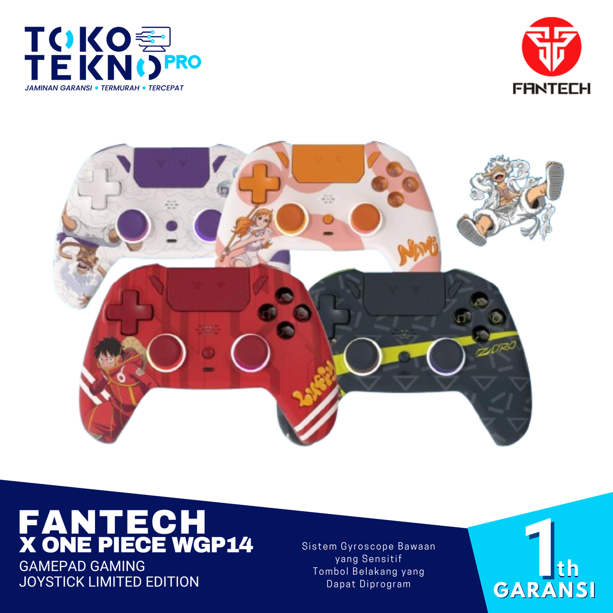 FANTECH x ONE PIECE WGP14 / WGP-14 V2 Nova Gamepad Gaming Joystick