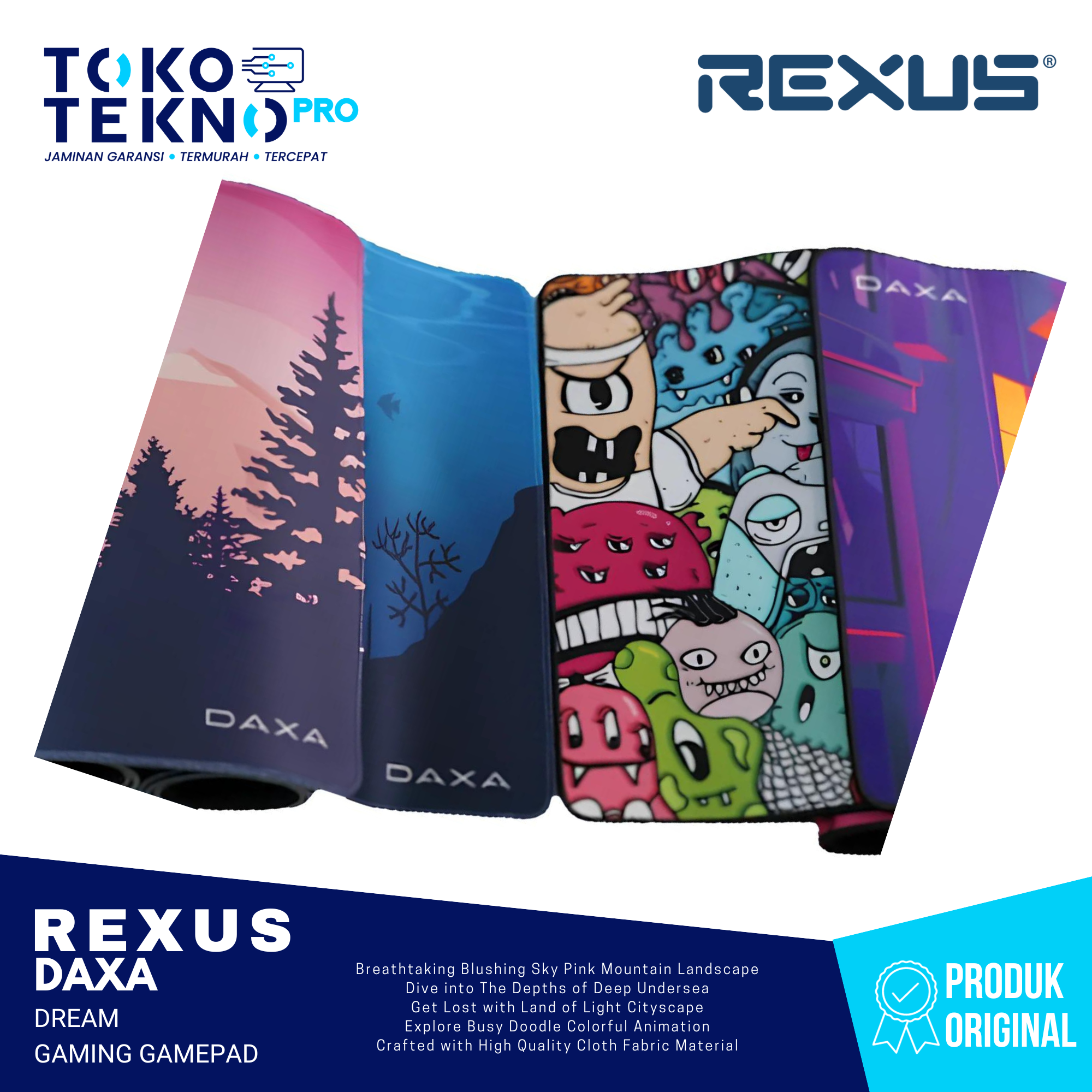 Rexus Daxa Dream Deskmat Mousepad Gaming Art Doodle