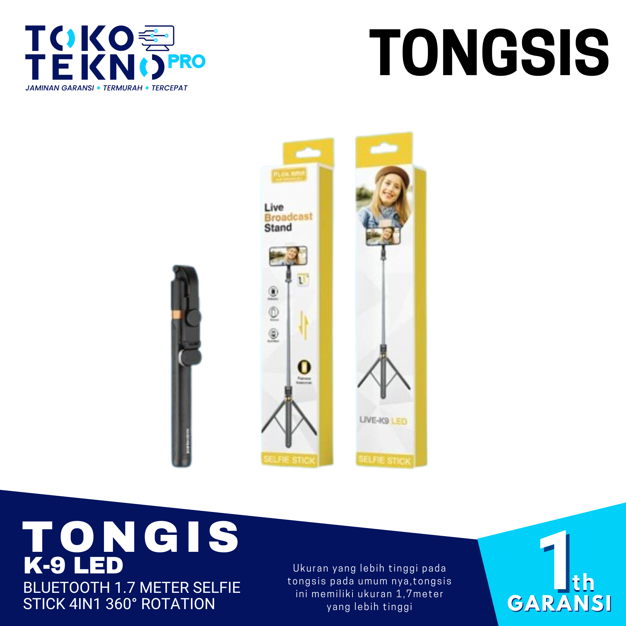 Tongsis K-9 LED