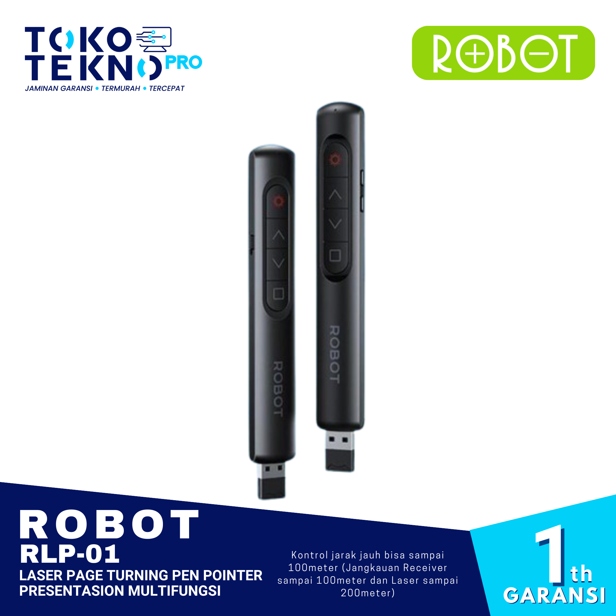 Robot RLP01 / RLP-01 Laser Page Turning Pen Pointer Presentasion ...