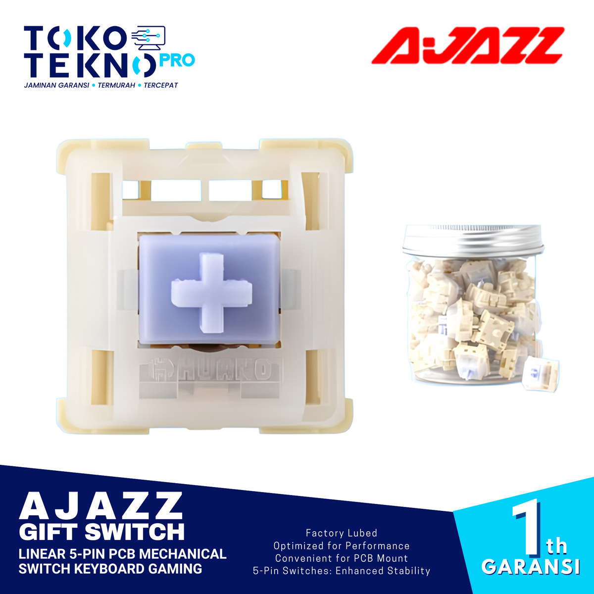 Ajazz Gift Switch Linear 5-Pin PCB Mechanical Switch Keyboard