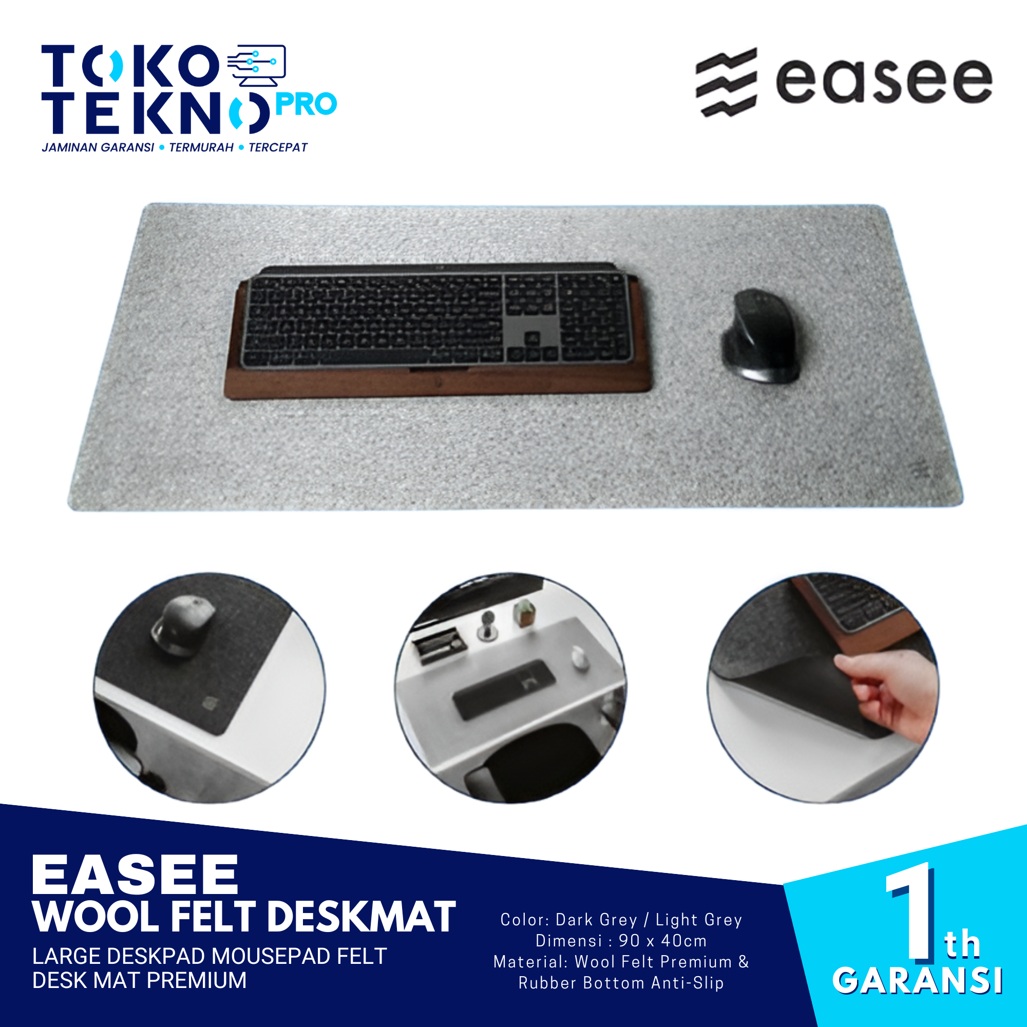 easee Wool Felt Deskmat