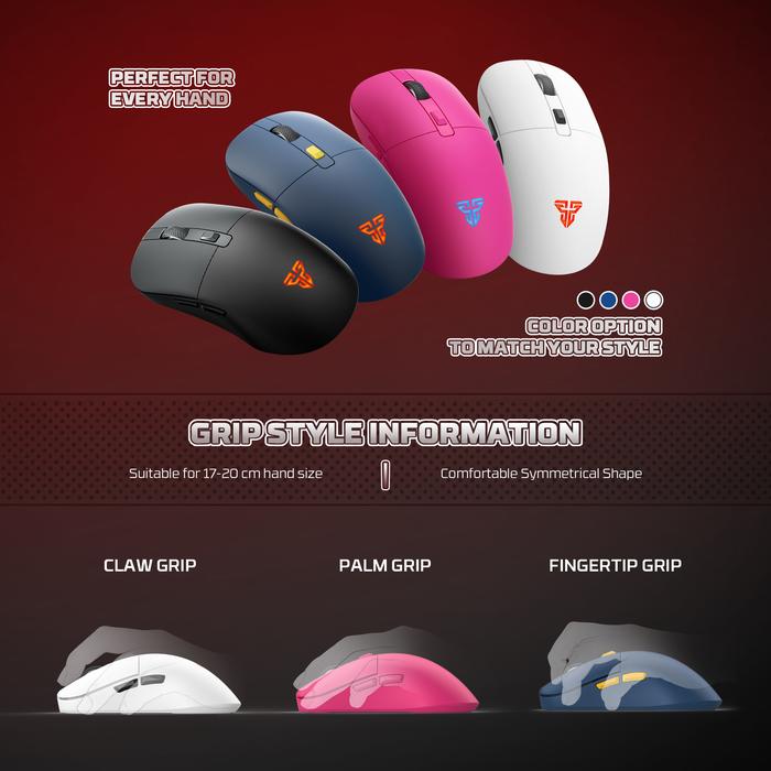 Fantech KANATA WG9 RD / WG9-RD / WG-9 RD Kanata Wireless Gaming Mouse ARGB with Docking